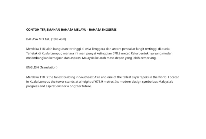 translate english and malay documents accurately